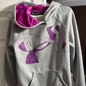 Under Armour Pink and Gray ColdGear Hoodie
